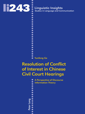 cover image of Resolution of Conflict of Interest in Chinese Civil Court Hearings